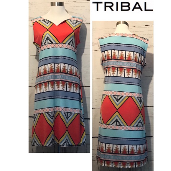 Tribal Dresses & Skirts - Tribal Brand Geometric Print Dress